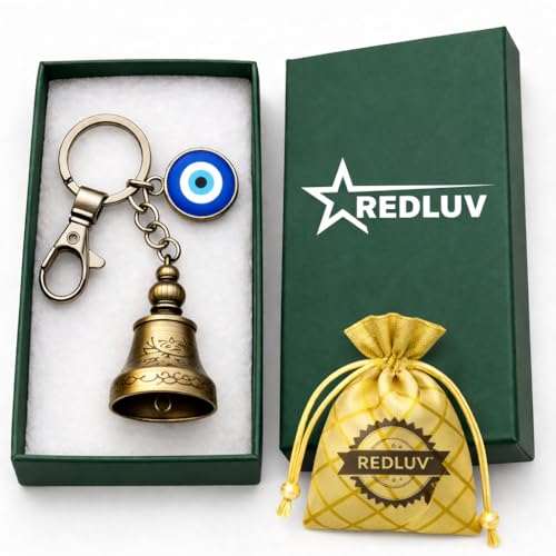 Image of REDLUV Guardian Bell for Bike - Tibetan Lucky Motorcycle Keychain, Biker Protection Charm, Anti-Evil Bell Key Ring, Good Luck Gift for Riders