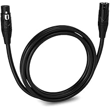 LyxPro Quad Series 6 ft XLR 4-Conductor Star Quad Balanced Microphone Cable for High End Quality and Sound Clarity, Extreme Low Noise, Black