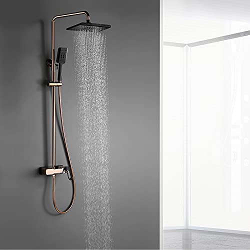 Robinetterie de douche or rose pour remplacer une baignoire usée