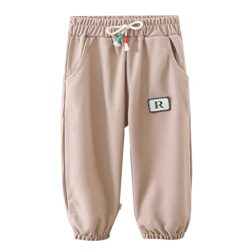 Toddler Boys Girls Sweatpants Elastic Waist Solid Athletic Pants 𝗗rawstring Baggy Joggers Pants with Pocket