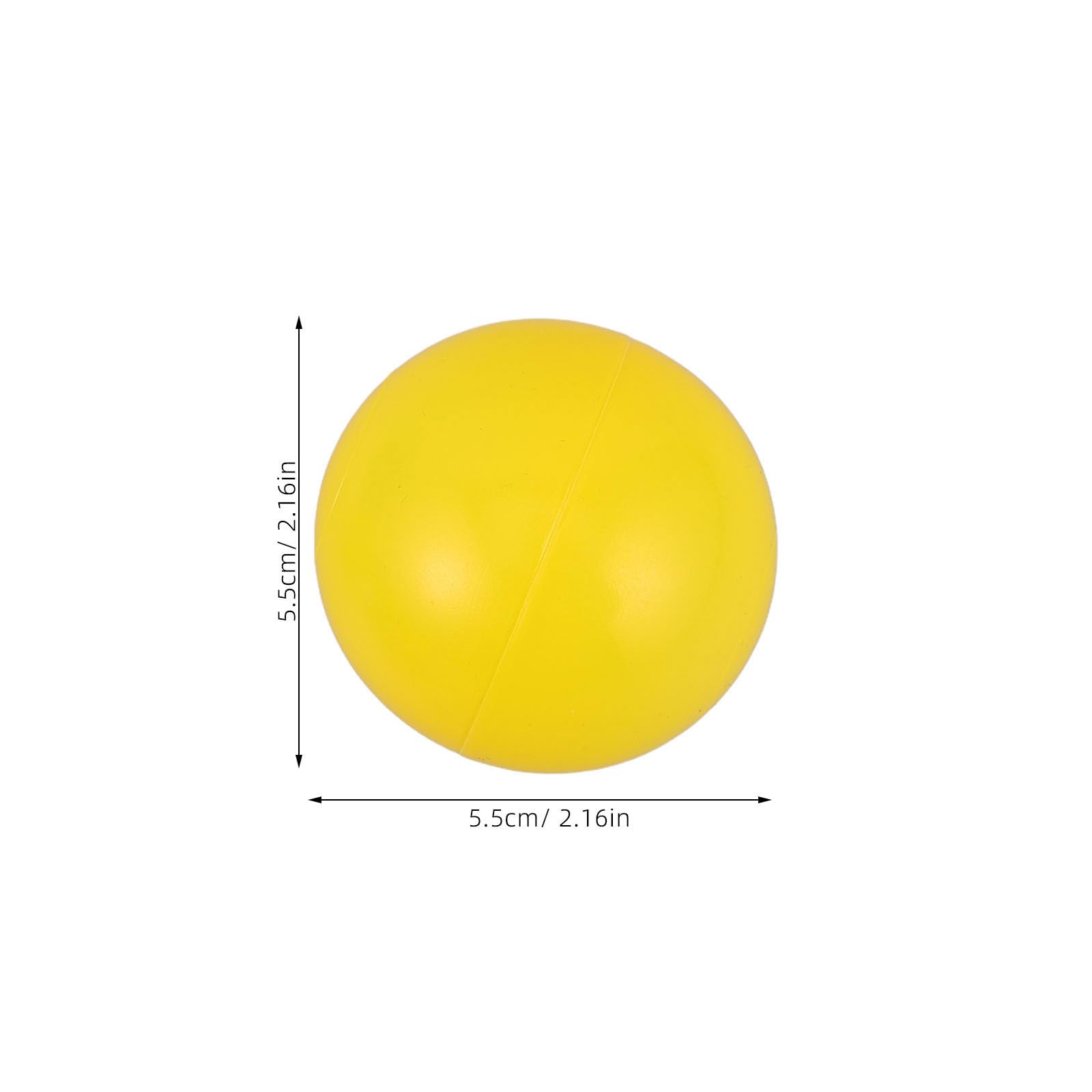 50 Pelotas Amarillas de Goma: Pelotas Redondas de 5,5 cm, Suaves, Ideales para Piscinas Infantiles, Tiendas de campaña, Cuartos de Juegos para bebés y túneles de Juego para niños pequeños.