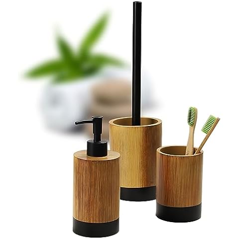 KADAX Laon Bathroom Set with Wood Look Cover