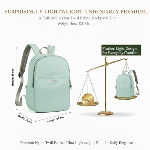 Image of VISMIINTREND College Backpack for Women, Girls |fits 13 Inch Laptop| Nylon Casual Daypack|Stylish Backpack|Bags for Tution | School | Travel |New Year Gifts