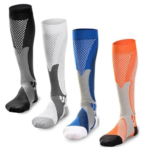 4 coppie Calze running a Compressione Graduata