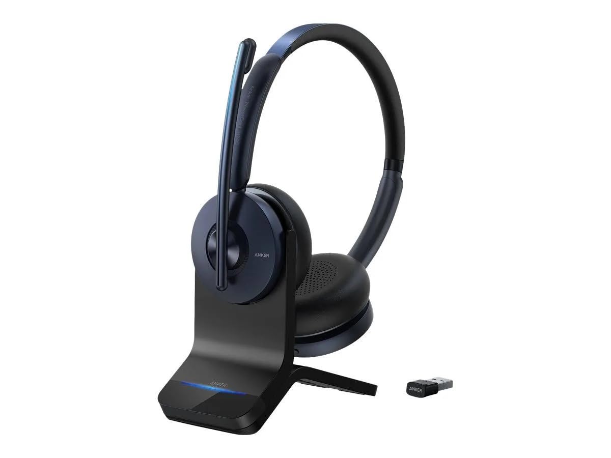 【美品】Anker PowerConf H700 充電スタンド2個付き Amazon.co.jp: Anker PowerConf H700（ワイヤレスヘッドセット