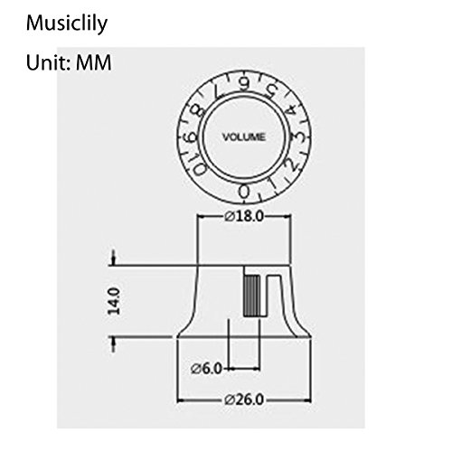 Musiclily Bouton de Potentiomètre Hat Doré, Boutons de Volume, Boutons de contrôle pour Gibson Les Paul Style de guitare… - Les Beatles, Paul McCartney, John Lennon, RIngo Starr, George Harrison Musiclily Bouton de Potentiomètre Hat Doré, Boutons de Volume, Boutons de contrôle pour Gibson Les Paul Style de guitare… – Image 6