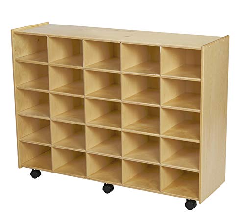 Childcraft Mobile Cubby Unit With Locking Casters, 47-3/4 X 14-1/4 X 36 Inches #TOP14