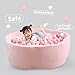 Heopeis Ball Pit Balls Crawl Balls Crush Proof Plastic Ball for Infant Ball Pit Children's Toy Balls Pearl Ocean Balls, 2.2inches,100Pcs (Pink/Pearl White)