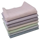 MYmama 国産 ダブルガーゼ 無地 約48cm×50cm 7枚セット 布 (オールセピアセット)