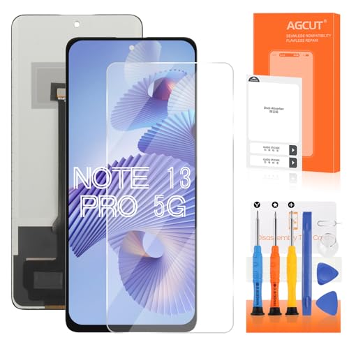 Bloc écran Redmi Note 13 Pro 5G AGCUT afficheur LCD noir haute fidélité visuelle