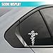 GAOLAOSY Cross & Floral Car Sticker Decal, Christian Vehicle Window Sticker, Vinyl Waterproof Automotive Bumper Decal, Religious Flower Sign Auto Decoration Accessories for Truck, SUV (1PC)