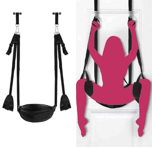 Hold 300LB Sex Slingshot Swing for Couples Door Mount Swing Sex Adults Plus Size Over Door 400lbs Portable Sling Sex Frame Stand Sex Furniture for Bedroom BDSM Bondage Toys for Women Sweatshirt