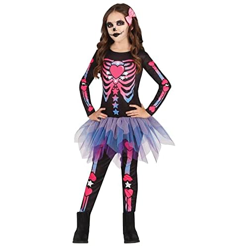 FIESTAS GUIRCA Disfraz de Esqueleto Rosa con Tutú - Disfraz Niña Halloween 3-4 Años
