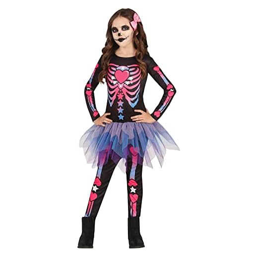 FIESTAS GUIRCA Disfraz de Esqueleto Rosa con Tutú - Disfraz Niña Halloween 3-4 Años