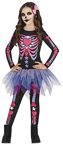 FIESTAS GUIRCA Fato de esqueleto rosa com tutu - disfarce menina Halloween 7-9 anos