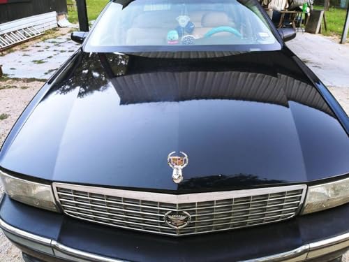 Noxozoqm Vehicle Hood Star Emblem Badge for Cadillac Metal Silver (forCadillac)