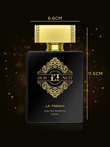 Image of La French Oud Perfume 100ml Unisex Perfume for Men & Women, Eau De Parfum, Premium Arabic & French Long-Lasting Fragrance Scent, Best Date Night Fragrance for Men, Best Gift for Men and Women (Oud Nuit)