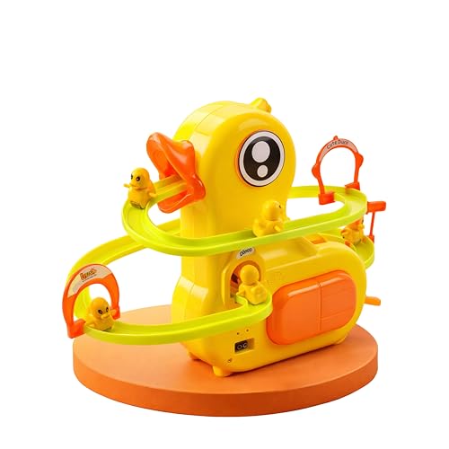 Image of Luusa Duck Slide Toy with LED Lights & Music | Electric Climbing Duck Track Toy | Educational Musical Slide Game for Kids 3-6 Years | Fun Toddler Toy Gift for Boys & Girls