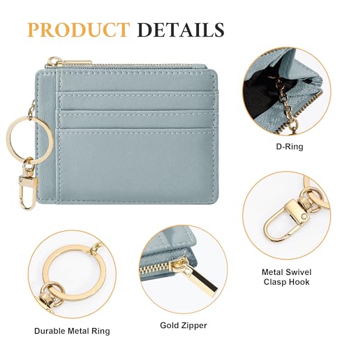 Image of Sodsay Card Case Slim Front Pocket Wallet for Women Credit Card Holder with Keychain | Slim, Front Pocket, Credit Card Holder, with Keychain