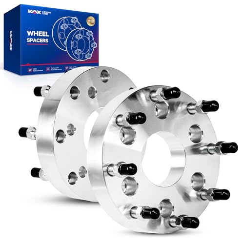 KAX 6x5.5 to 8x180 Wheel Adapters,1.5 inch 6 Lug to 8 Lug Centric Wheel Adapters (Changes Bolt Pattern) fit for Silverado 1500, 1500, Sierra 1500, Tahoe, K1500, with M14x1.5 Studs 78mm Hub Bore,2Pcs