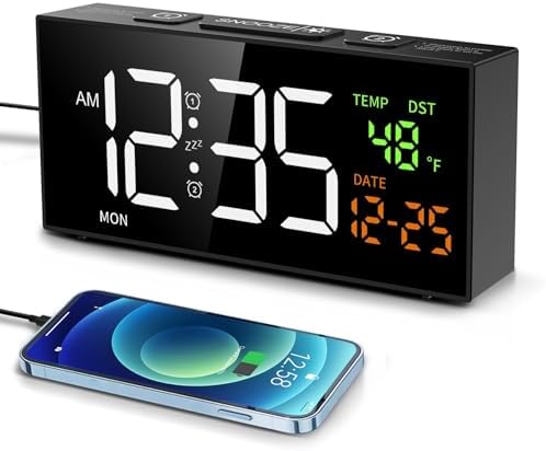 Amazon.com: LuxSoramia Digital Alarm Clock,Transparent Modern Design ...