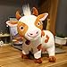 WPYLY Nuova Simulazione Animale Grande Bufalo Peluche Bue Anno Mascotte Cartone Animato Mucca Bambola Bambola Regalo 28 cm E.