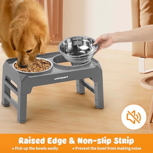URPOWER Raised Dog Bowls 4 Height Adjustable Elevated Bowl Stand by URPOWER - Used condition - Image 5