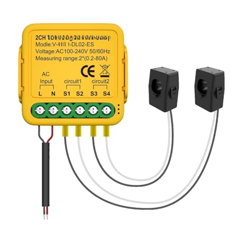 Monitoreo de alarma sobrecarga energía eléctrica actual del colector transformador 80A(WIFI 2 channel 80A)