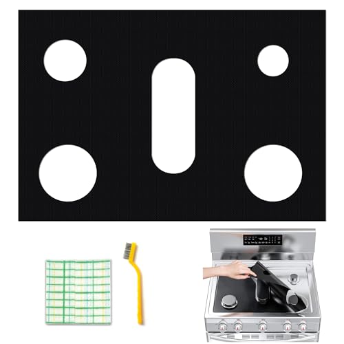 Gas Stove Top Covers for Samsung Gas Range Non-Stick & Reusable Guard Protector Liner Heat Resistant Washable Stove Burner Covers (24.4 x 16.3 inch)