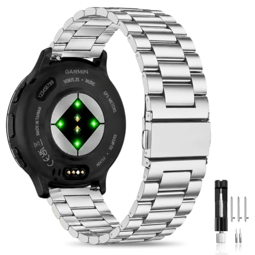 HSWAI 18mm ���^���X�g���b�v Garmin Venu 3S �E�H�b�`�o���h/Venu 4 41mm/Venu 2S/Vivoactive 4S/Vivomove 3S/Forerunner 265S/Forerunner 255S�ɑΉ� �N�C�b�N