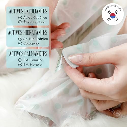 KOCOSTAR - Mascarilla Pies Foot Peeling Pack, 2 Calcetines Exfoliantes, con AHA y Ácido Hialurónico, Exfolia, Renueva e Hidrata la Piel, Suaviza Durezas y Mejora la Textura de los Pies - imagen 4