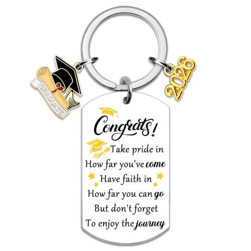 UYBEPU Class Of 2026 Gifts Keychain 2026 Graduation Gifts for Hers Him Senior High School College Graduation Gift for Women