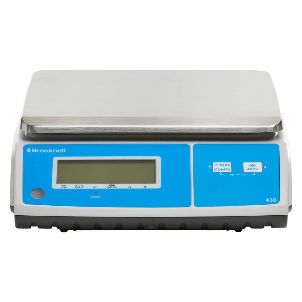 Brecknell Model 430 Digital Portion Control Scale,White/Silver/Blue, 30 Lbs. Capacity (430-30)