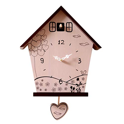 TENGJU Vogeluhr Kuckucksuhr mit Pendel