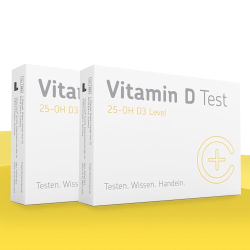 Vitamin D Test Doppelpackung von CERASCREEN - Spiegel messen und Bedarf erkennen | Testkit für zu Hause | Zertifiziertes Labor | Konkrete Handlungsempfehlungen und Gesundheitsinformationen