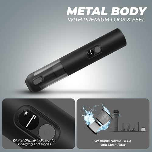 Image of 4-in-1 Cordless Vacuum Cleaner for Car | 2X Powerful Suction | Dual Mode Battery 6000mAh & 12V DC Car Port I Wireless & Handheld | Compact & Lightweight for Travel & Home Use(V4)