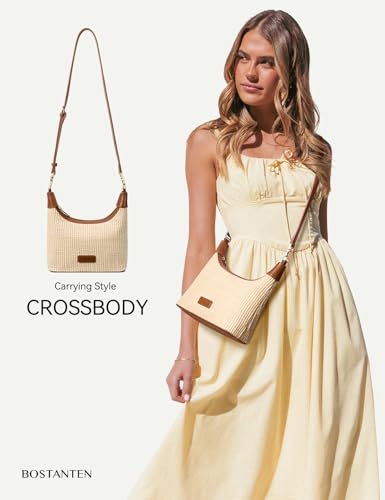 BOSTANTEN Straw Crossbody Bags for Women Raffia Clutch Shoulder Purse Handbags for Beach, Vacation, Daily Use2