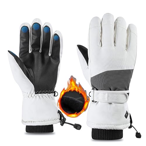 Ohhvvow Winter Ski Snow Gloves Men Women, 10-Finger Waterproof Windproof Touchscreen Snowboard Gloves Insulated Warm Winter Snowmobile Gloves For Extreme Cold Weather cover