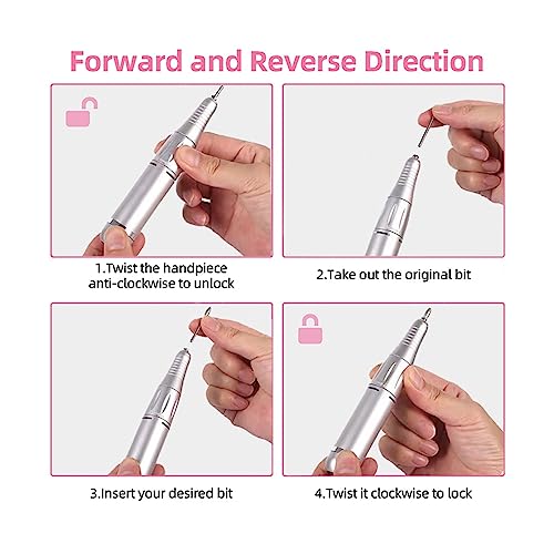 Nail-Grinding-Machine-Portable-Nail-Drill-Professional-45000-RPM-Rechargeable-Electric-Nail-File-Machine-for-Acrylic-Nails-Gel-Polishing-Removing-for-DIY-Home-or-Salon-Mani-Pedis