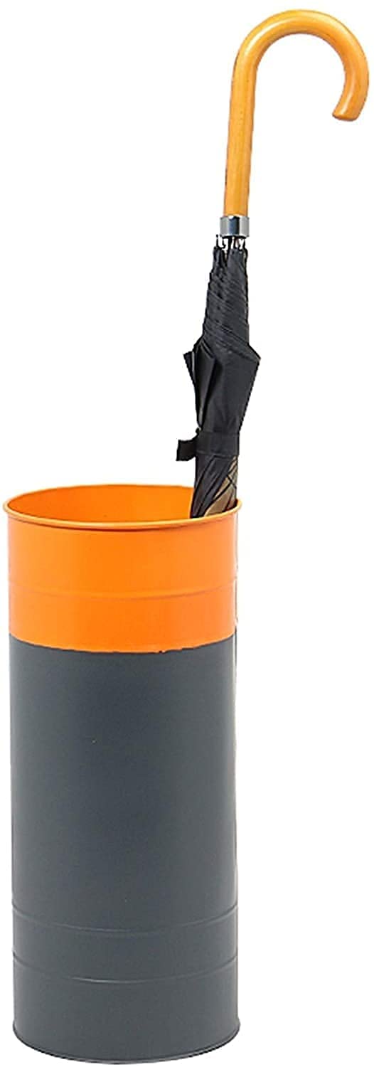 FCXWEVR Commercial Wrought Iron Umbrella Stand for Corridor Office Metal Construction Orange and Black Options Made in China