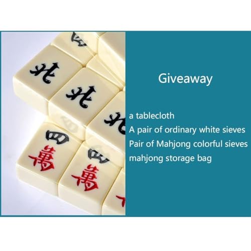Juego de Mesa Mahjong Chino con Bolsa de Almacenamiento miniatura 3