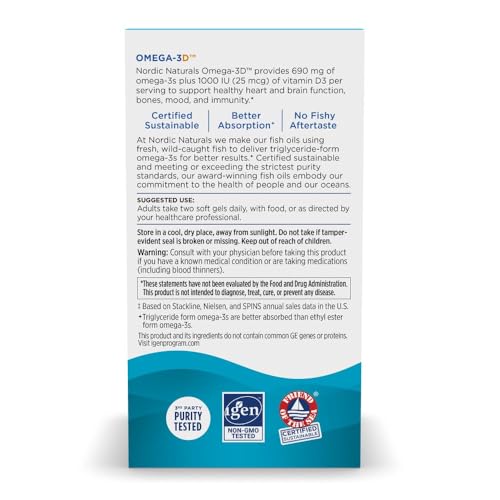 Nordic Naturals Omega-3 + Vitamin D3, EPA & DHA, Lemon - 60 Count - image 7