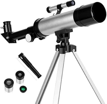 Astronomical Star Watching Telescope – Professional 60X Zoom F36050 Refracting Telescope | Manual Tracking with Tripod, Optical Glass Lens & Metal Tube for Beginners & Hobbyists