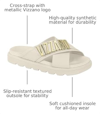 Vizzano Fashion Slide Sandals for Women Stylish & Comfortable Slip-On Sandals