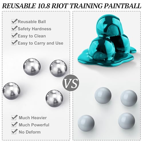 image for Gisafai 150 Pcs 43 Caliber Aluminum Paintball Ammo Practice Paintball 