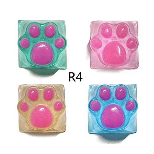 Cat Paw Keyboard Keys, Personality Cute Oem Resin Gaming Keycaps Machinery Keyboard Keycaps, Rgb Translucent Resin Keycaps For Cherry Mx Switches #TOP2