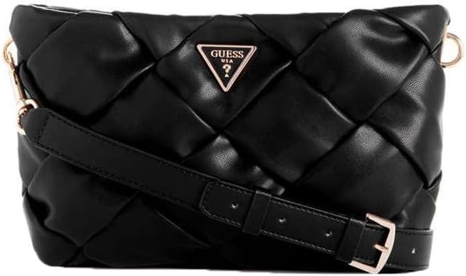 GUESS Zaina Crossbody Top Zip, Black: Handbags: Amazon.com