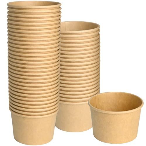 ESSENTIAL 8oz Brown Paper Ice Cream Cups