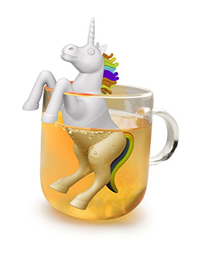 Winkee - Cute Animal Teesieb Einhorn | Tee Ei für losen Tee | Tea Infuser lustig | Teesieb für Tasse | Gewürzsieb Silikon | Teekugel-Tier-Figur | Geschenk zum Geburtstag, Weihnachten, Valentinstag