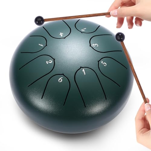 Zungentrommel 6 Zoll,Regentrommel für den Garten,Handpan...